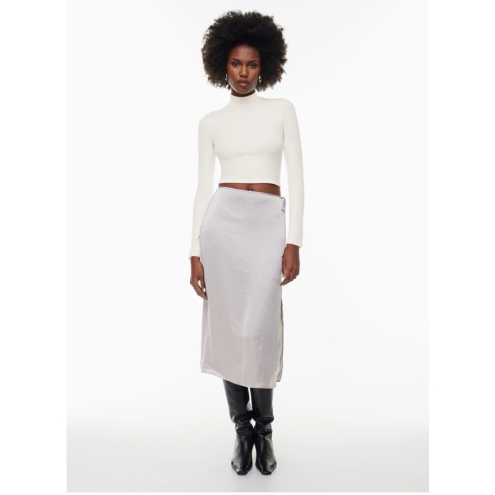 Wilfred Elixir satin pencil skirt 4 lilac